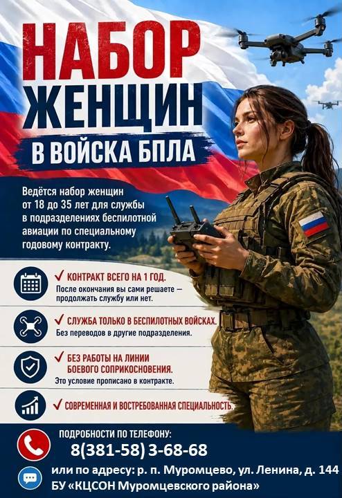 Набор женщин в войска БПЛА
